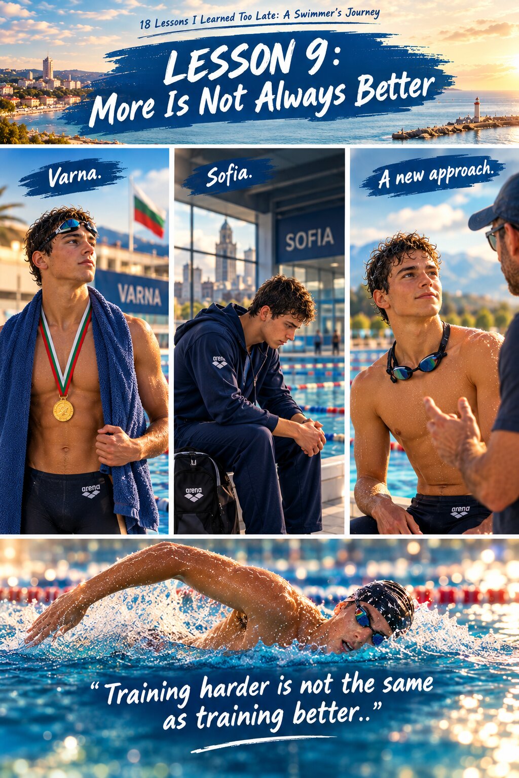 Illustrated Lesson 9 from Valentin Milkov’s swimming journey, More Is Not Always Better